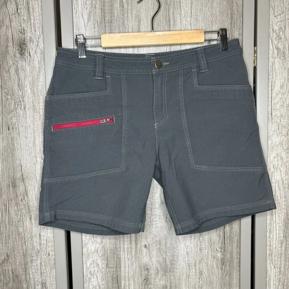 Icebreaker Cargo Shorts Size 29 Gray Pink zipper Outdoor Hiking Travel